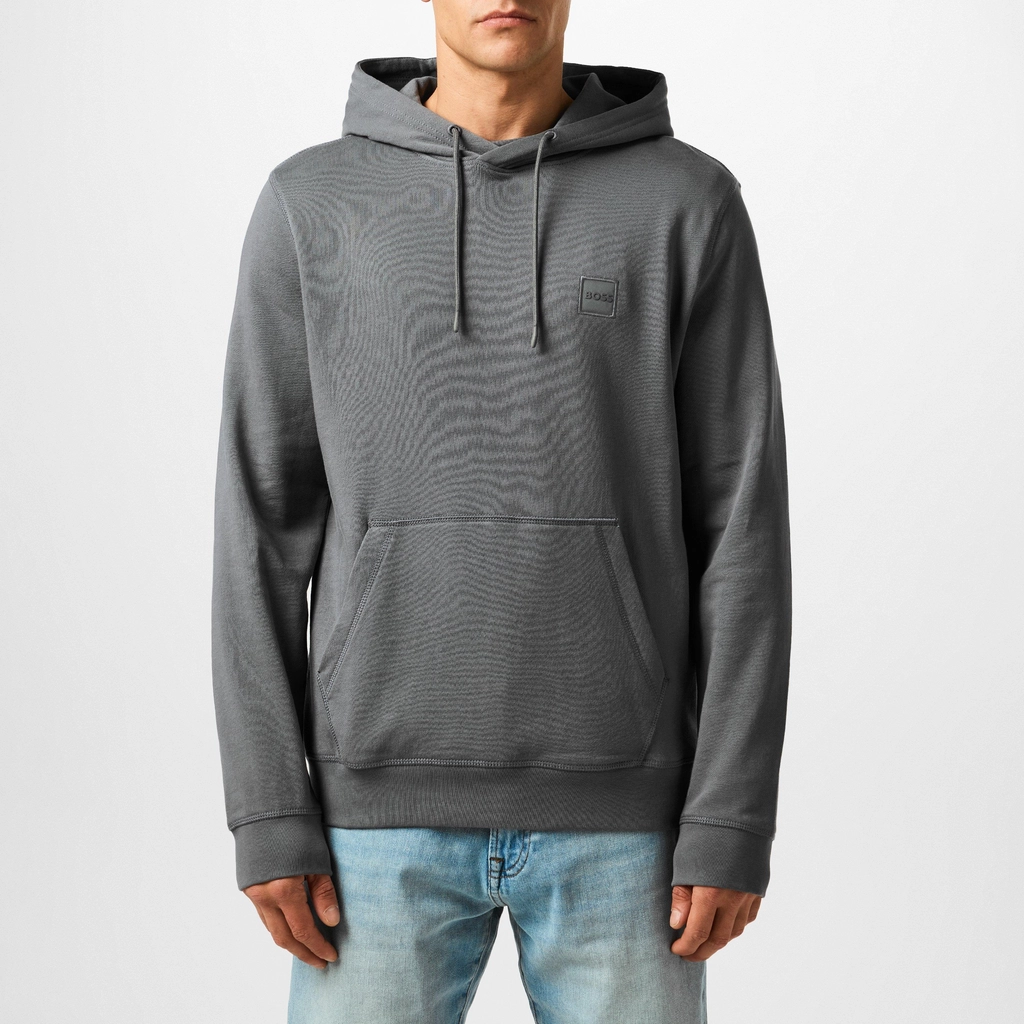 Hugo Boss Wetalk Logo Patch Hoodie - Charcoal 029